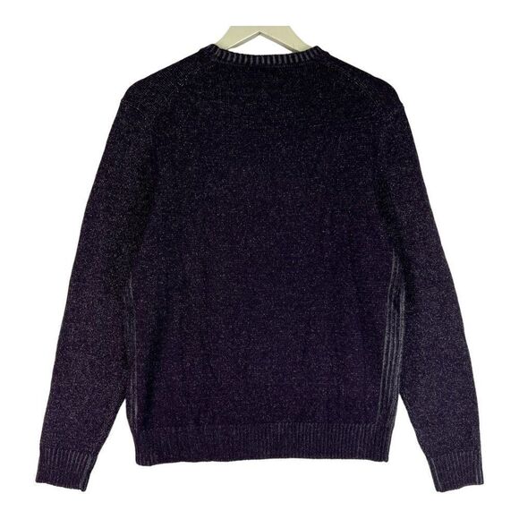New Dylan Gray Classic Men US M Purple Grey Crew Neck Sweatshirt Cashmere - Picture 3 of 10